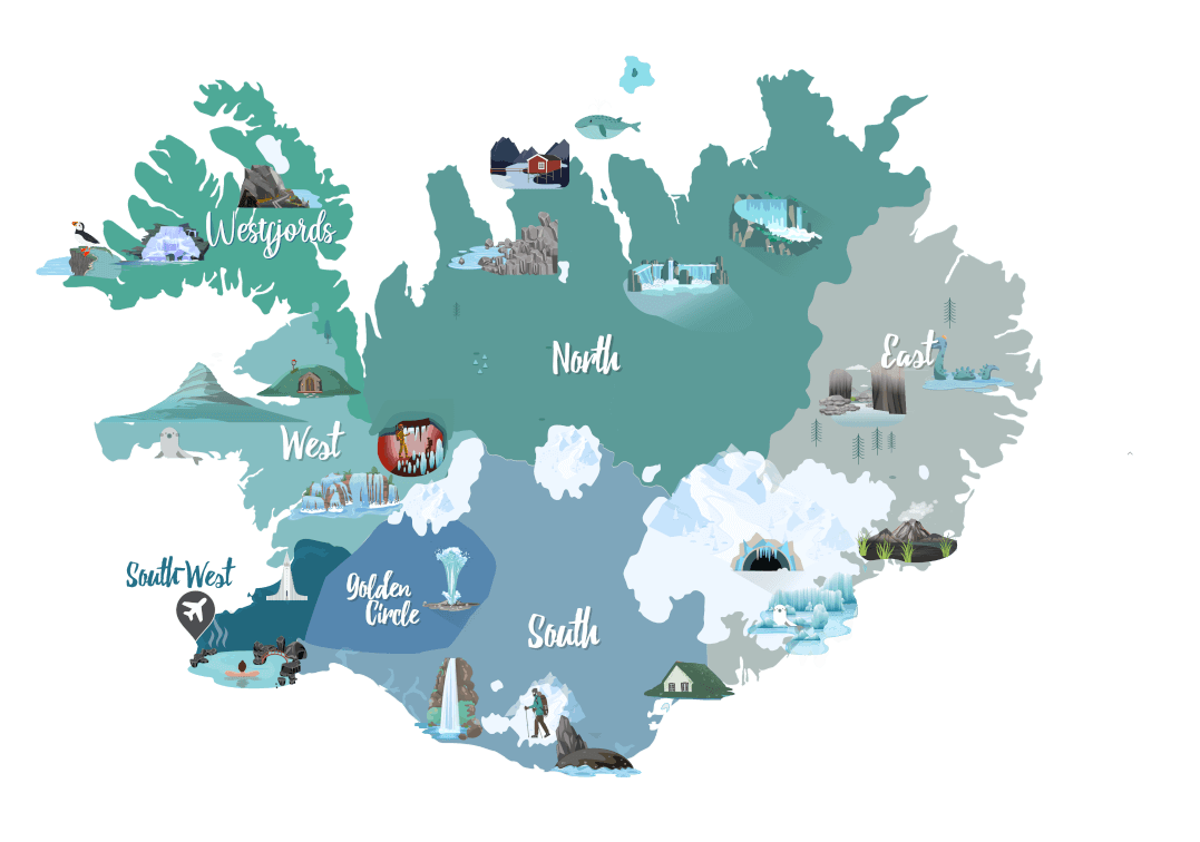 map of iceland attractions