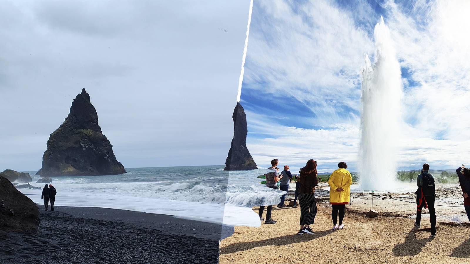 Golden Circle & South Coast Essentials with reynisfjara beach and geysir geothermal park