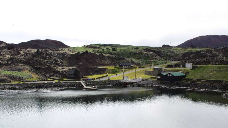 Small harbour in iceland