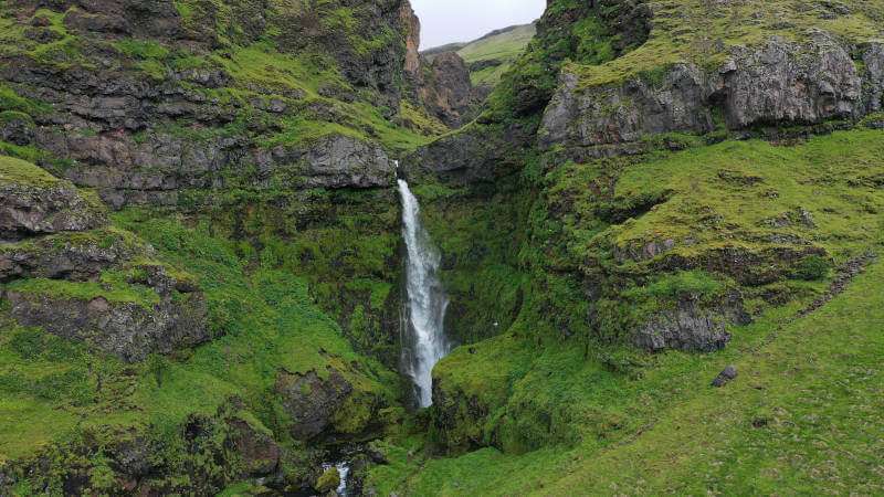A secret waterfall in Iceland
