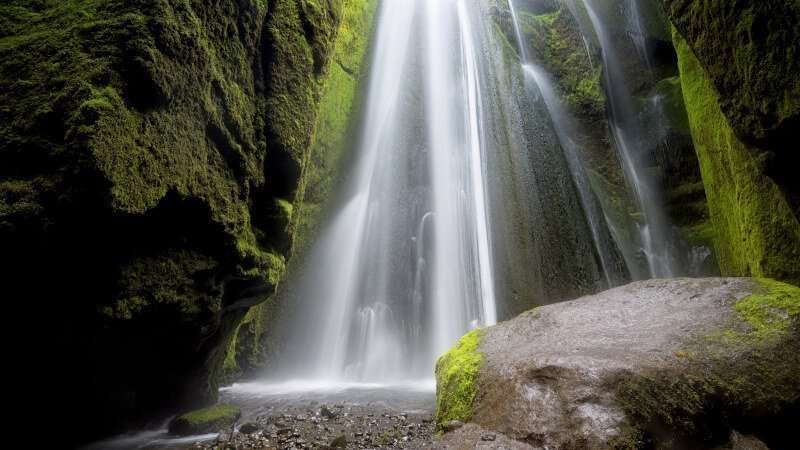 Gljufrabui hidden waterfall Iceland