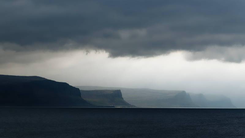 South Shores of Westfjords on a cloudy day