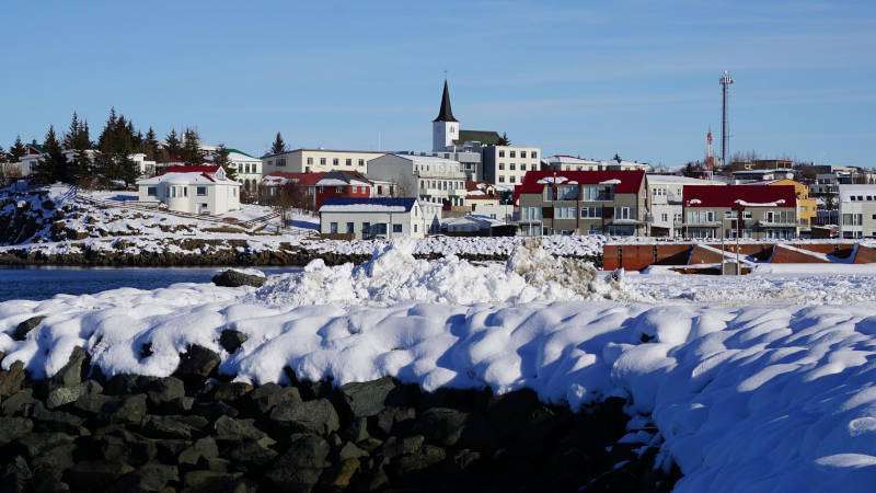 Borgarnes in the wintertime