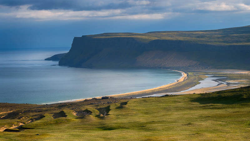 Breiðavík Bay panoramic view