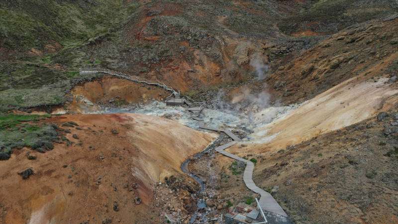 Hot river in iceland