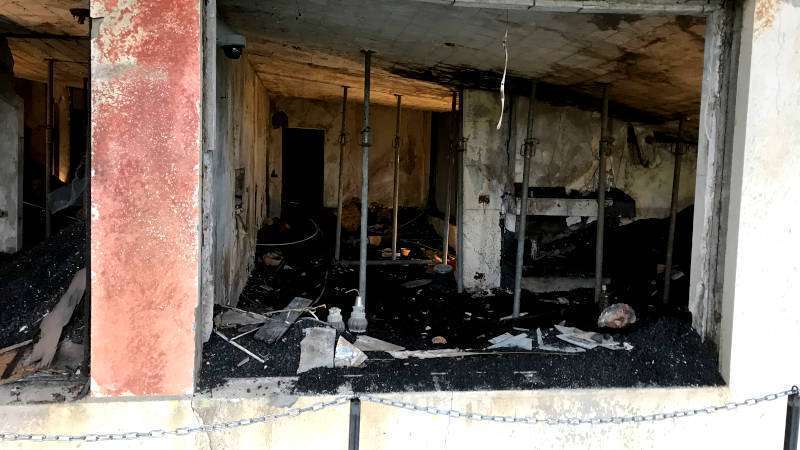 House destroyed by volcanic erruption