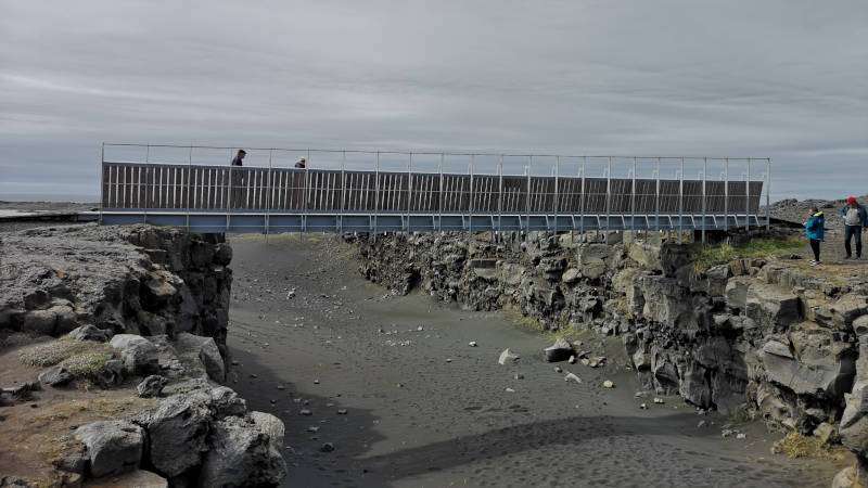 Bridge Between Continents on a cloudy day