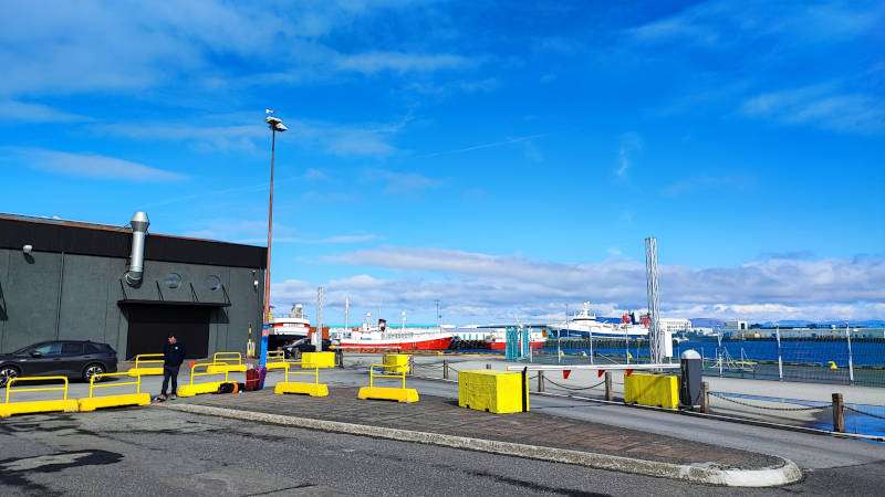 Bus Stop 4 - Miðbakki harbour view
