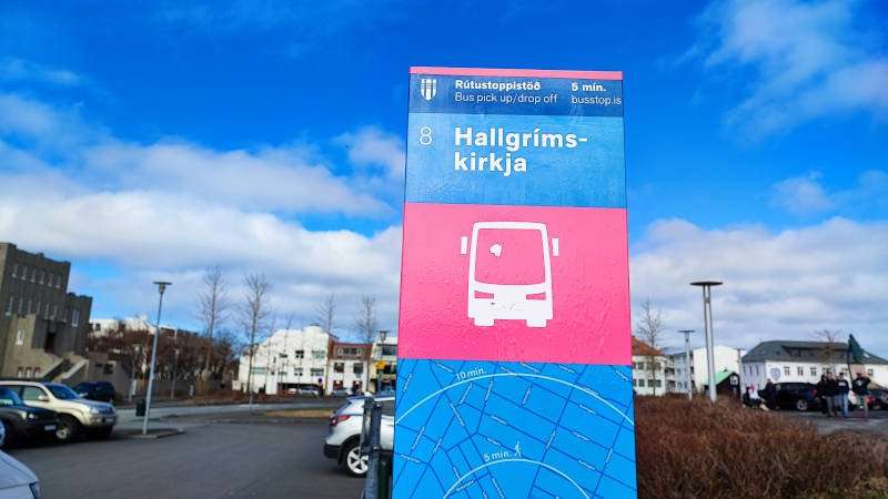Bus Stop 8 - Hallgrimskirkja closeup view