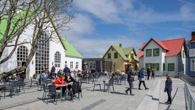 Selfoss new centre on a sunny day