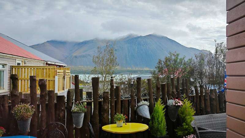 Borgarnes Town Borgarfiall from a restaurant