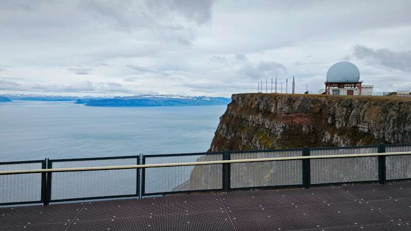 Bolafjall Viewing Platform with a dome
