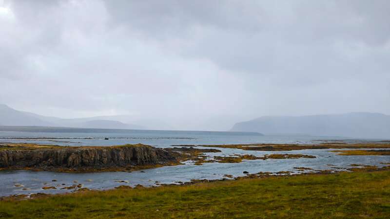 Coastal Cliffs with mountains