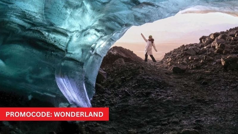 Ice Cave with a person