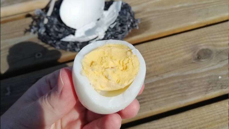 Egg boiled in geothermal spring