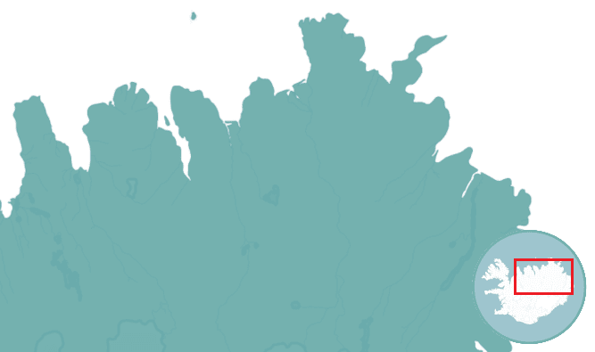 map Iceland north east