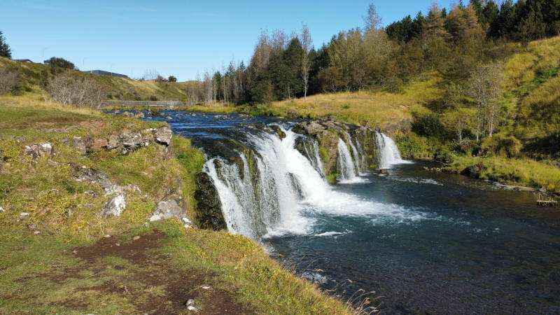 Reykjafoss Waterfall