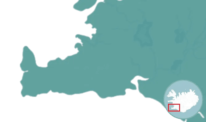 Reykjanes-map close up