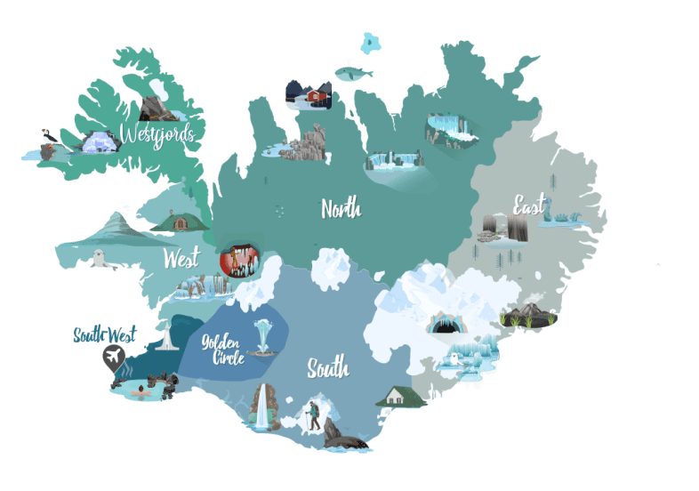 map of iceland attractions